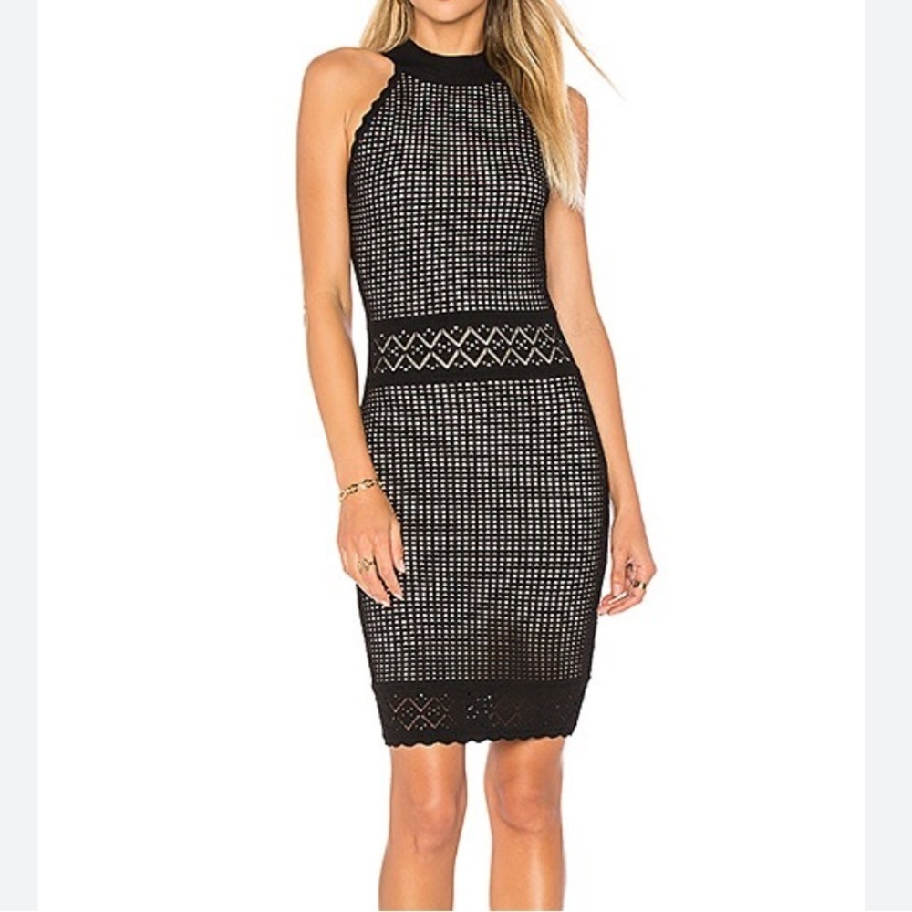 John + Jenn Isabel Sleeveless Knit Bodycon Dress Small Black